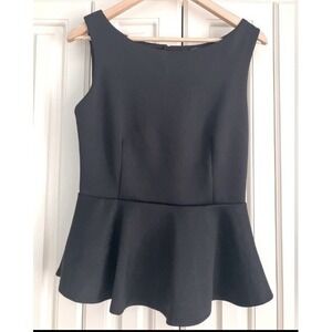 BISOU BISOU Black Sleeveless Cropped  Top Size S